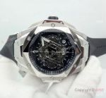2019 Replica Hublot Big Bang Sang Bleu II Watches Stainless Steel Skeleton Dial